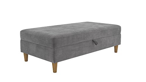 DHP Hartford Storage Ottoman with Wooden Legs...