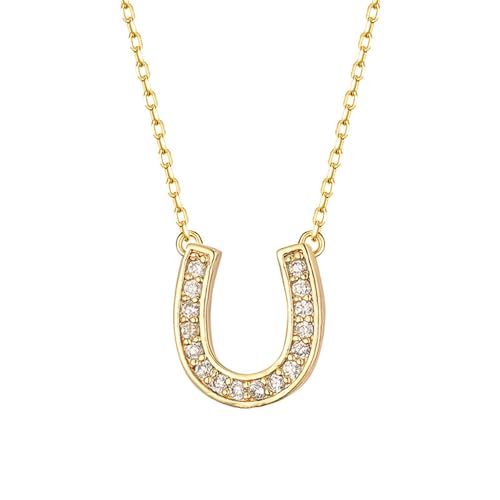 coadipress Stainless Steel Horse Shoe Style U Shaped Necklac