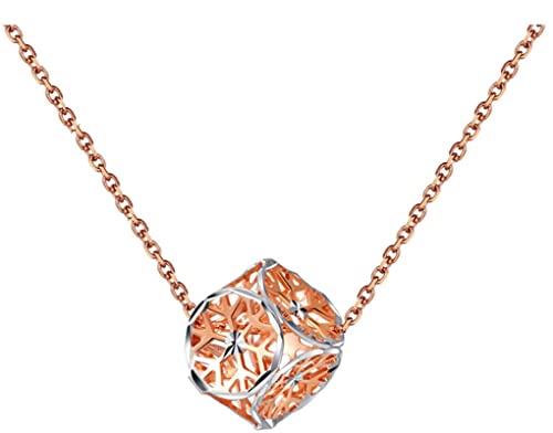 Collier en Or Rose 18k de Luxe et son Pendentif Vintage d'Exception