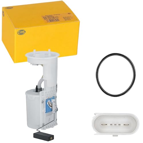 HELLA 8TF 358 302-801 Kraftstoffpumpe - Benzinpumpe - 12V - elektrisch - 4-polig - mit Dichtung - u.a. für VW PASSAT B5.5 (3B3)