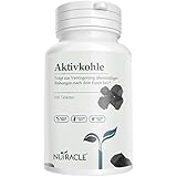 Nutracle Aktive Kohle 500 mg 100 Tabletten - Blähungen und Blähbauch - Natürliche Inhaltsstoffe & Vegetarisch