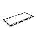 Customized Decorative License Plate Frame with Animal Cow Print White Black Spot Design Stainless Steels Car Tag Holder Auto Car for US Canada Standard 12