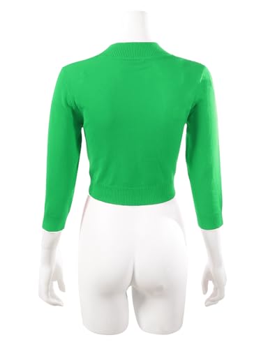 Image of Allsense Women's 3 /4 Sleeve Bolero Shrug for Dresses | Open Front Cropped Cardigan, Lightweight Knit Dress Cover Up