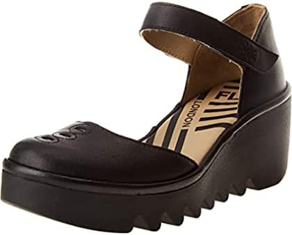 FLY LONDON Women's BISO305FLY Sandal, Black, 7.5-8