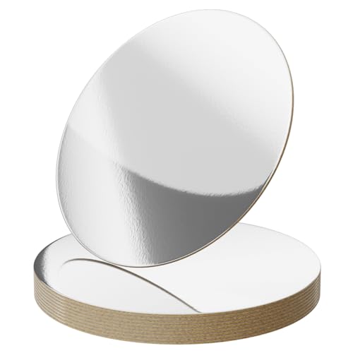 10 Stück Silber Cake Board 30 cm Rund Tortenboden, Tortenplatte, Tortenunterlage Cakeboard 30 cm Rund Kuchenplatte, Wiederverwendbar Torten Unterplatten für Kuchen Torten Transport(Silber)