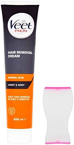 Veet for Men Hair Removal Gel Cream, Chest And Body Hair Removal Cream, 200 ml (Packaging May Vary)