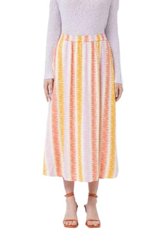 Jupe midi rayée motif lignes Compania Fantastica vêtement femme tendance