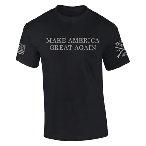 Trenz Shirt Company Trump 2024 Make America Great Again Dark MAGA Short Sleeve T-Shirt-Black-Medium Cover