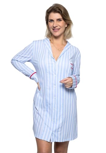 Camisola Algodão Feminina Americana Manga Longa com Botão Botões Inverno Adulto indicado Gestante Am