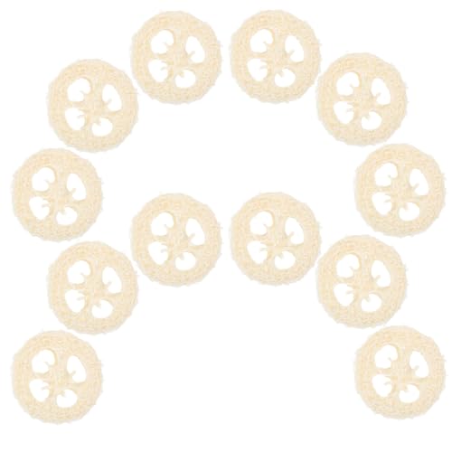 ibasenice Lot de 20 Pièces Jouets à Mâcher pour Hamster en Loofah Naturel, Tranche Molaire Couleur Bois, Favorise Dents Saines, Rongeur pour Petits Animaux, Fournitures pour Animaux