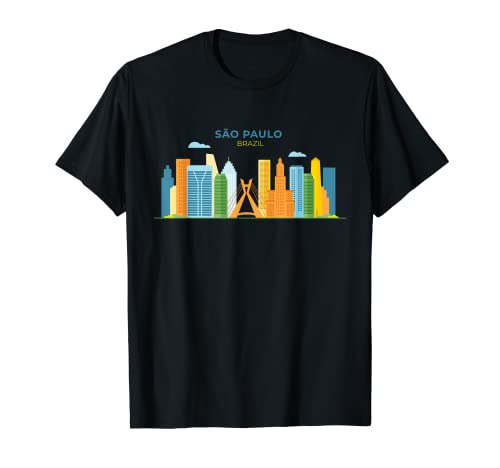 Sao Paulo Brasil Bandera Brasil Patriota Latina Latina Camiseta