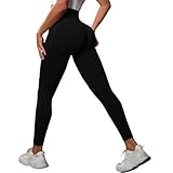 Haute élasticité : Le pantalon de yoga moulant a une élasticité, vous pouvez bouger librement sans être comprimée. Vous pouvez donc vous pencher, vous accroupir, vous étirer ce que vous voulez. La conception opaque vous permet de l'exercice sans vous soucier des marques de sous-vêtements.