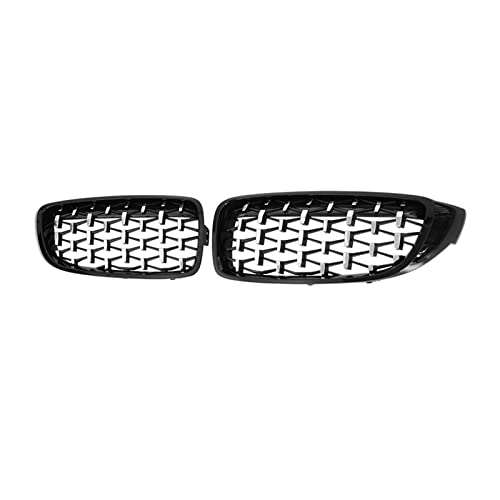 Grilles de diamant calandre de pare-chocs avant noire et argentée pour F32 F33 F36 M4