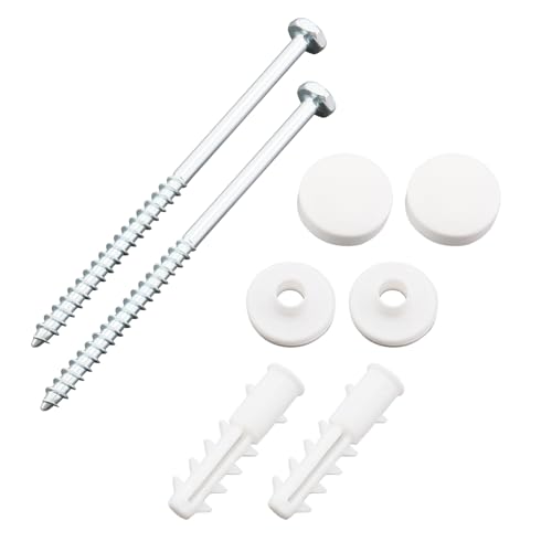 LT Easiyl 2 Sets Toilet Bidet Anchor Bolts Set Toilet Mounting Screws with Plastic Washers Toilet Fixing Pin Toilet Mounting Accessories