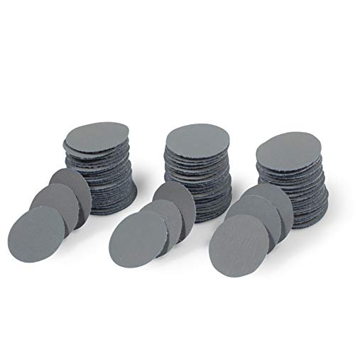 LEONTOOL 100 Pcs Sanding Disc 1 Inch Hook and Loop Round 3000 Grit Sandpaper for Random Orbital Woodworking Metal Polishing