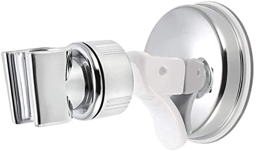 XYWHPGV Shower Head Holder Adjustable Suction Cup Wall Mount Handheld Shower Bracket 105mm White/Silver Tone 2pcs(8e73a f118e 0c4ef 20c56 d29b3 7771f