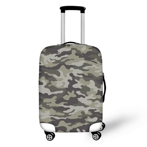 Camo Luggage Covers For Suitcase Dust Proof Suitcase Cover Protector Luggage Identifiers Baggage Covers Suitcase Sleeves Fit 18-32 Inch Luggage Bottom Zippered Suitcase Protector