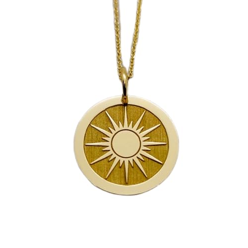 Collier pendentif soleil 24 mm en argent anti-ternissement LKBEADS