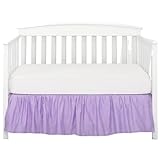 AYWTIUN Bettrock für Babybett Kinderbettrock mit weißen Oberlaken – 4 Seiten plissierten Rüschen for Jungen und Mädchen, Kleinkind-Kinderzimmer-Tagesdecke(Purple,70x140x36cm)