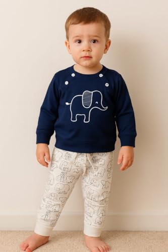 Image of NOVA BLOOM Kids Clothes for Boys | Cotton Printed Sweatshirt and Pants Set, Lightweight Breathable Kids Dress Boy Outfit, Comfortable Baby Boy Dress for Summer and Winter Wear