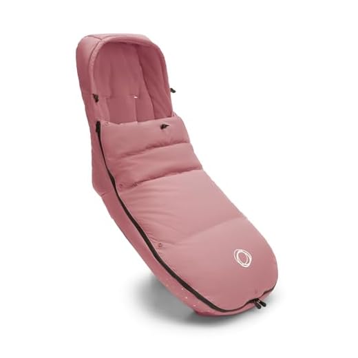 Bugaboo Saco de silla de invierno alto rendimiento y climas extremos, accesorio imprescindible para el carrito con capucha y cremallera bidireccional para mantener pies calientes en Evening Pink