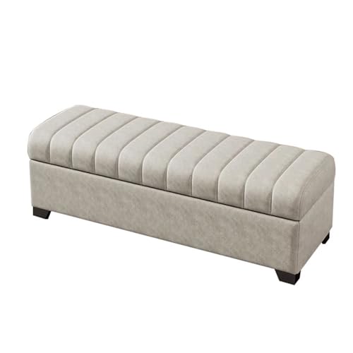 Coffre de rangement de salon en velours 80 cm pour ranger et s'asseoir facilement