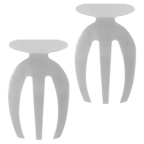 TOVINANNA Tenedores para Servir Ensalada de Acero Inoxidable 2 Piezas Garra para Ensalada Plateada Pinzas Resistentes y Duraderas Utensilios Prácticos para Cocina y Restaurante