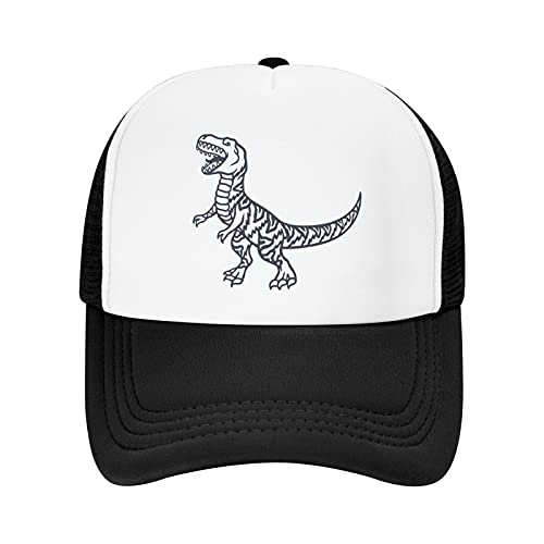 Waldeal Boys' Fierce Dinosaur Trucker Hats Adjustable Toddler Mesh Baseball Caps Black #TOP23