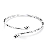 PANDA LUXURY JEWELLERY Pulsera de plata 925 para mujer, accesorio brillante, pulsera de gota de plata, ajustable, elegante joya para mujeres y niñas, San Valentín, Navidad, cumpleaños
