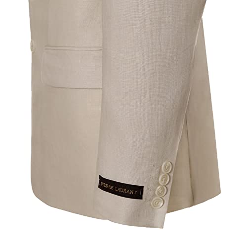 Men's Sport Coat Slim Fit 2 Button Linen Cotton Blazer Lightweight Jacket4