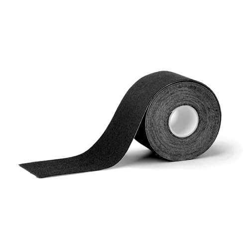 MO PHYSIO Tape Hypo-allergenes Profi-Kinsio- und Sport-Tape 5cmx5m. Hautfreundlich, elastisch & wasserfest. (Schwarz, 5cmx5m)