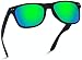 WearMe Pro - Premium Wayfarer Style Glasses Matte Frame Mirrored Lens Sunglasses