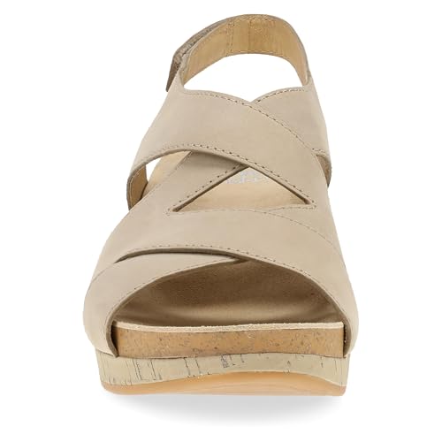 Image of Dansko Shyla Wedge Sandal for Women - Cork /EVA Wedge with Arch Support -Fully Adjustable Straps-Lightweight Rubber Outsole