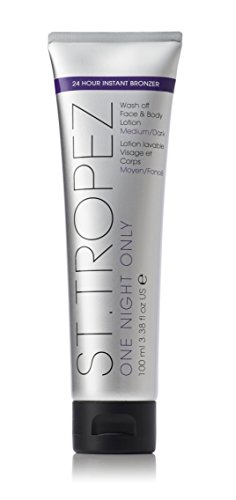 St. Tropez One Night Only Wash Off Face & Body Lotion Medium/Dark, 3.38 Fl Oz