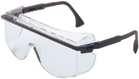 10 Pack UVEX S2500C Astro OTG (Over The Glass) 3001 Safety Glasses with Black Frame with anti-Fog Clear Lens
