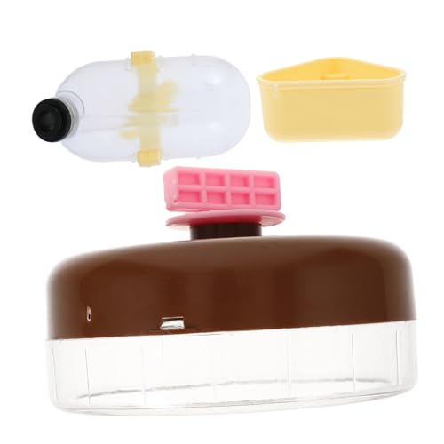 Yardwe Innovative 3-in-1 Pet Accessory Set Running Wheel Food Box Water Dispenser for Hamsters Easy Install