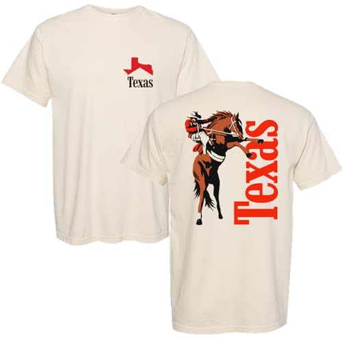 Texas ICON T-Shirt, 100% Cotton, Short Sleeve, S-XXXL, Pepper and Ivory