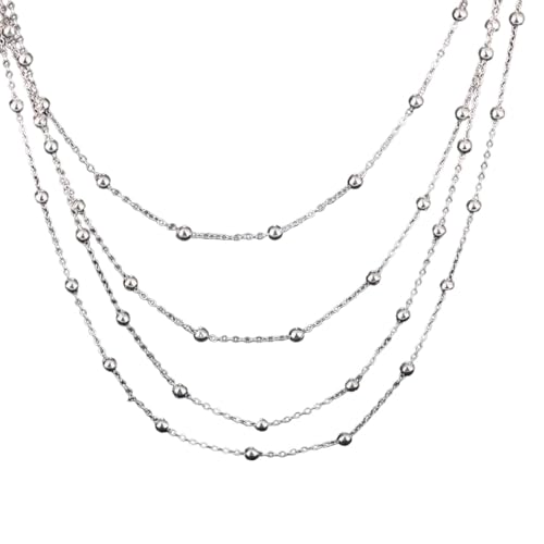 Collier perles lisses argent anti-ternissement, l'accessoire idéal