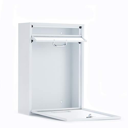Wall Mounted Locking Vertical Dropbox Mailbox - Safe And Secure (Large) | Made With Galvanized Steel #TOP2