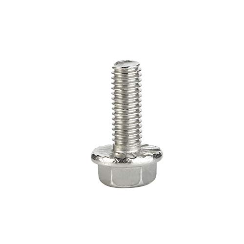 Image of M6 x 16mm Flanged Hex Head Bolts Flange Hexagon Screws, Stainless Steel A2, DIN 6921, 25 PCS