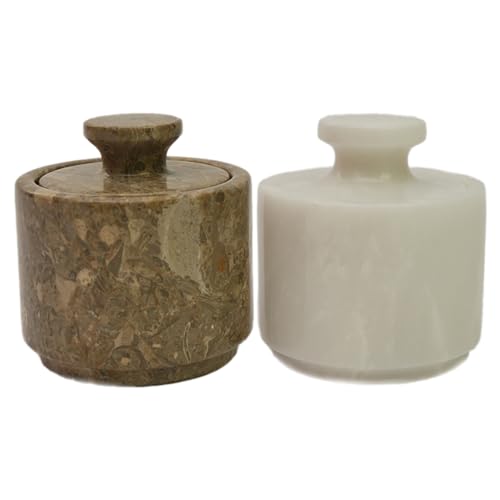 Marble Salt Cellar with Lid