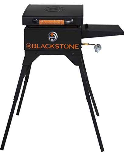 Blackstone 1939 On The Go Griddle with Side Shelf, Hood & Leg Stand Heavy Duty Flat Top Griddle Grill Station for Kitchen, Camping, Camp, Outdoor, Tailgating, Black