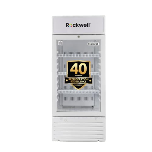 Image of ROCKWELL RVC200A, Visi cooler, Single glass door, 4 Year Warranty, White (Internal LED, Heavy Duty, Dynamic cooling)