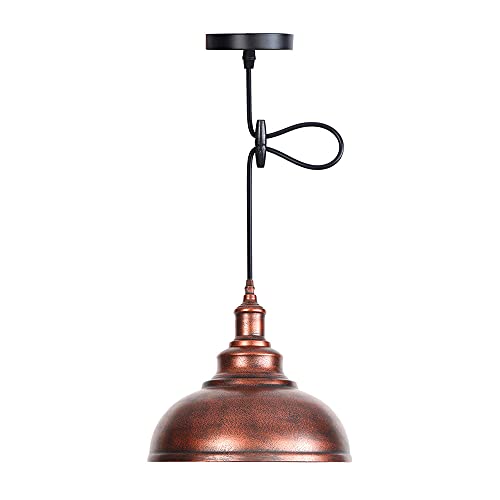 Lanterne à suspension E27 en métal noir avec abat-jour creux décoratif