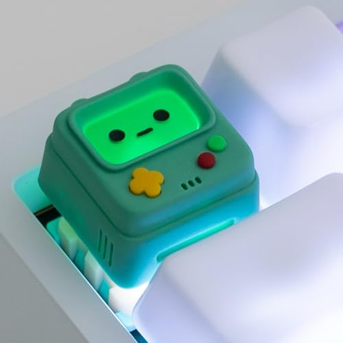 Artisan Keycaps en résine verte faits main pour un clavier mécanique unique