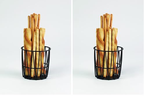 GET 4-32038 Black Round Metal Wire Breadstick Holder Iron Powder Coated Specialty Servingware Collection, 1 Count (Pack of 2)