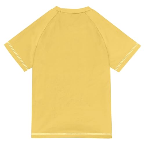 Cartoon Rabbit Yellow Kids Bathing Suit Sun Protection Activees Swimwear Beach Tops 3T2