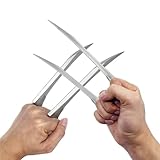 X-23 Plastic Wolf Claws，Cosplay and Halloween DIY Costume， Silver ，One Pair, Set of 2