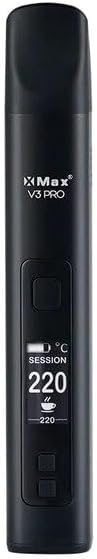 XMax V3 Pro - Advanced Portable Vaporizer with OLED Display, Adjustable Temperature, Removable battery and Fast Heating. Dry herb, concentrate, oil compatible. Isolated Air Path, USB C, 2600mAh