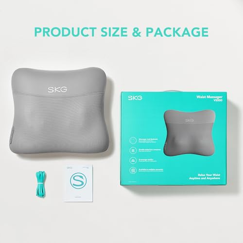 SKG Back Massager for Pain Relief Deep Tissue Cordless Back and Neck Massager Pillow with Dual Sided Heat Gifts for Men Women(Need to Restart After 15 min) by Pochita - Used condition - Image 5